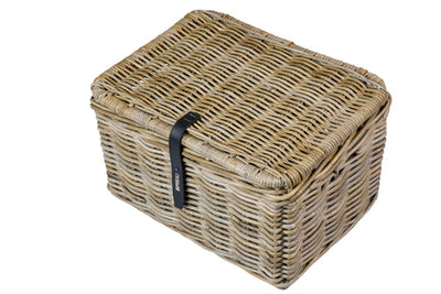 Panier de vélo de basilic dax grand gris avec couvercle