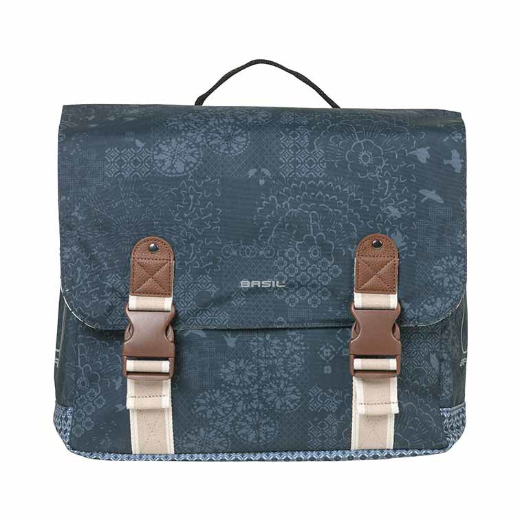 Basil Bohème sacoche double pour vélo - vert, imperméable, 35L, système MIK