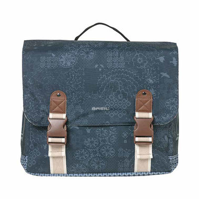 Basil Bohème sacoche double pour vélo - vert, imperméable, 35L, système MIK