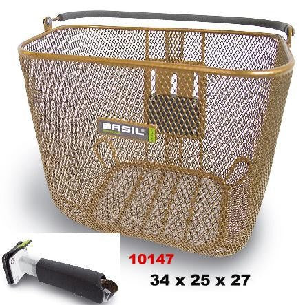 Basilic b.v. basilic 10147 panier design basimply ii en acier amovible or