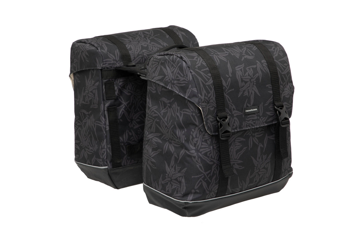 Nouveau sac de vélo LOOXS Alba Double - Eau - Polyester-Repellent - Rider à bagages Mik - Black Green Sand
