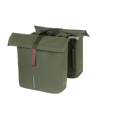 Basil Tas City Double Mik Vegan Leather | Vert mousse