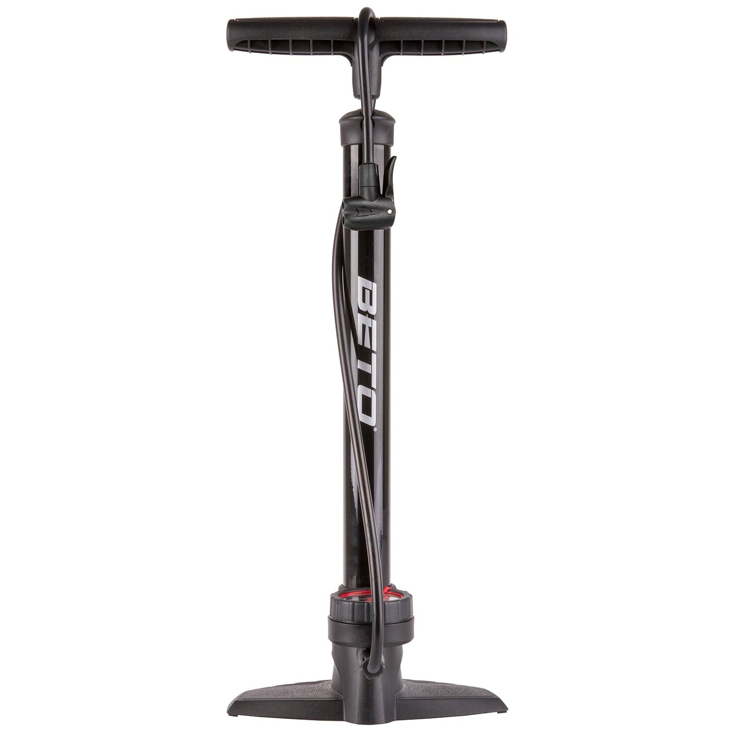 Pompe à vélo Beto avec manomètre en acier 11 bar noir