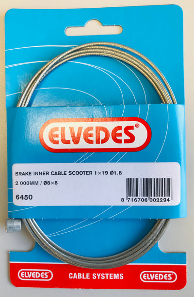 Elvedes cable systems bv elvedes 6450 câble intérieur scooter 1 x 19 ø1,8 2000 mm. ø8x8