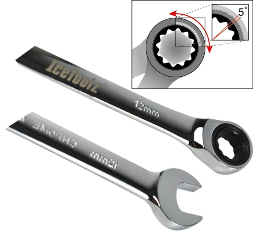 Clé à cliquet pour anneau d'insertion Icetoolz 12Mm