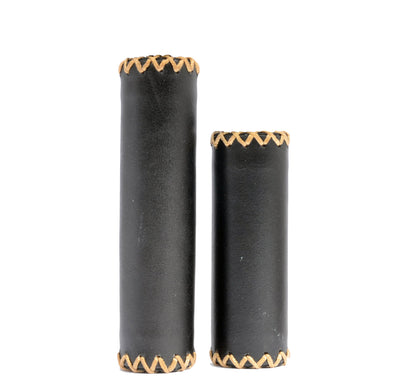 Simson Leather Grips - Black, Authentic Look, Optimal Comfort, Suitable pour Grip Shift Gear