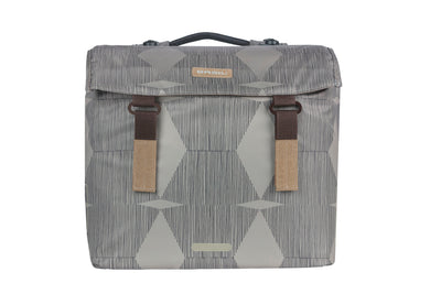 Basil Elegance Double Bicycle Sac, animal de compagnie recyclé, cisaillement d'eau, Mik, noir, 40-49L