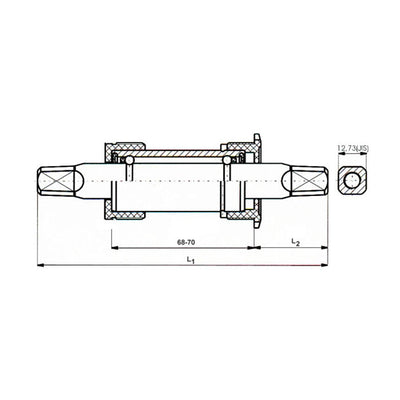 Playas shimano jis 113,5 31 mm argent