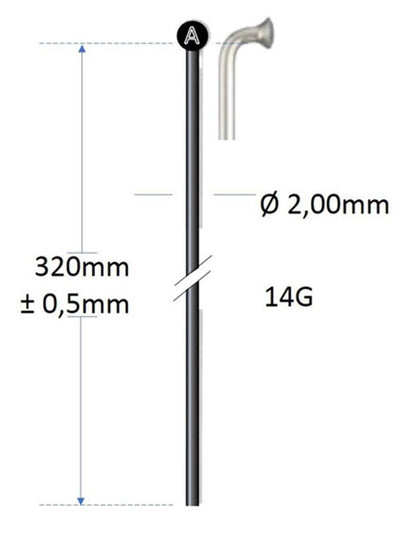 Alpina Black Spaak 320x14 pour Spak Machine par 144 pièces