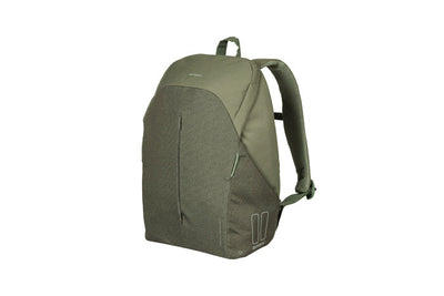 Basil B-Safe Commuter Nordlicht - Sac à dos moderne pour vélos électriques - 18L - Vert - Unisexe - Avec lumières LED