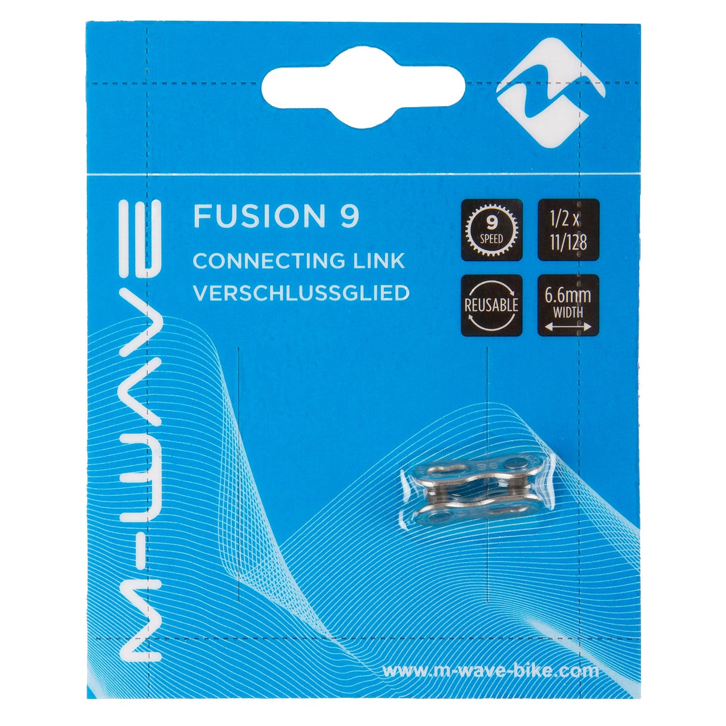 M-Wave Chain link Fusion 1 2 x 11 128 acier 9S argent