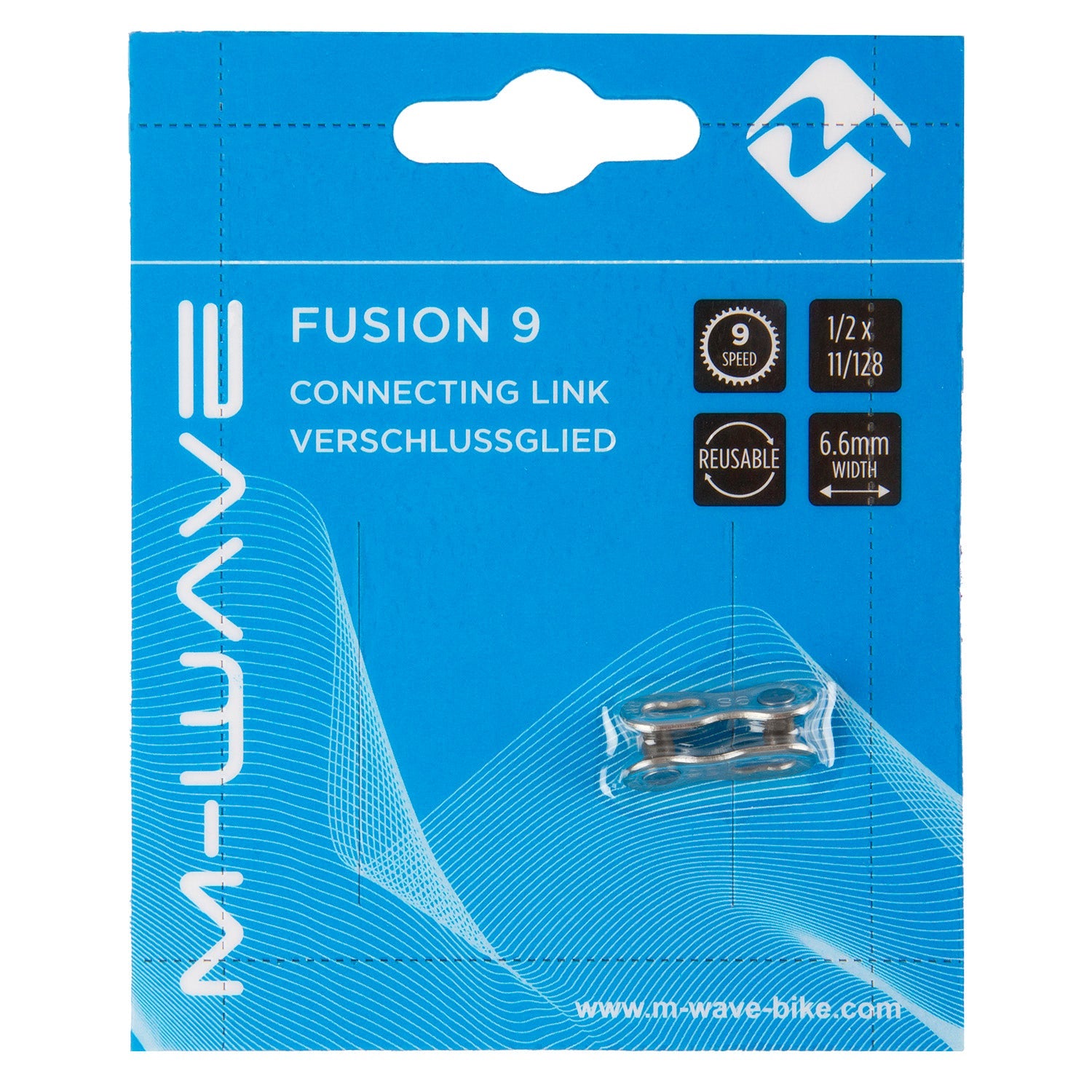 M-Wave Chain link Fusion 1 2 x 11 128 acier 9S argent