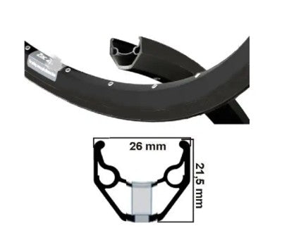 Ryde b.v. jante 28' - 14 622 zac421 disque aluminium noir