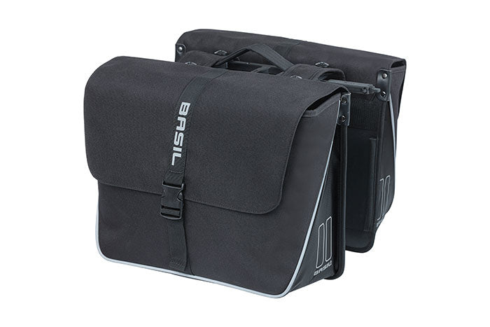 Sac à vélo à double vélo de basilic, eau-35L, noir.