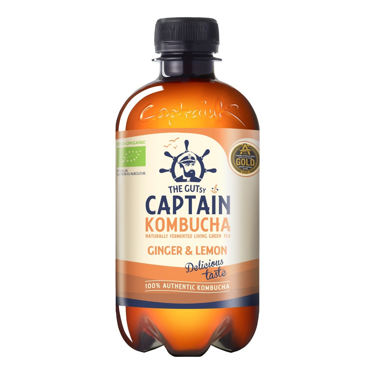 Le courageux capitaine kombucha gingembre citron bio (12x 400ml) (sphère)