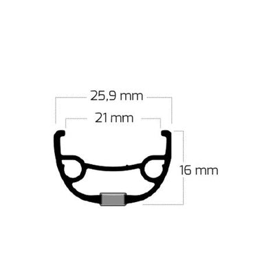 Ryde b.v. jante 28' - 14 622 rival21 disque noir