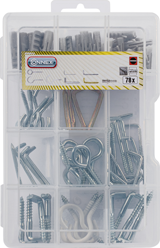Connex assortiment vis crochet bouchon 78 pcs - dp8500123