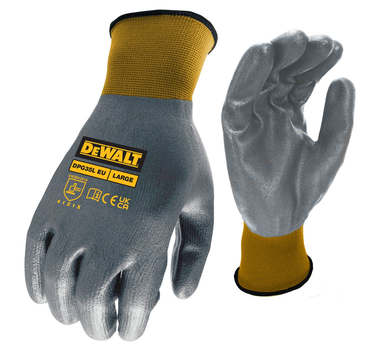Gant en nitrile Dewalt 15ga | nylon noir | taille l - dpg35leu