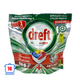 Dreft tablettes pour lave-vaisselle platine plus tout en un anti-mat citron 16 pièces