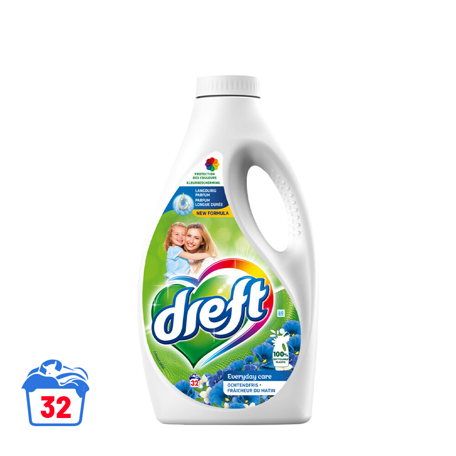 Dreft détergent frais du matin 1600ml