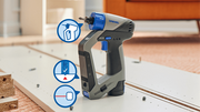 Perceuse à vis 3 en 1 sans balais Dremel Blueprint 12 V DD12 | Batterie 12v 2.0ah + chargeur rapide + 9 embouts à vis - f013dd12ja - afbeelding 2