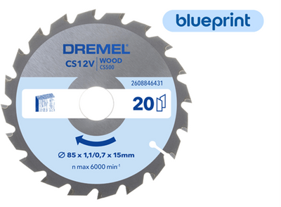 Lame de scie Dremel blueprint wood 6431 pour le bois | 85mm-2608846431