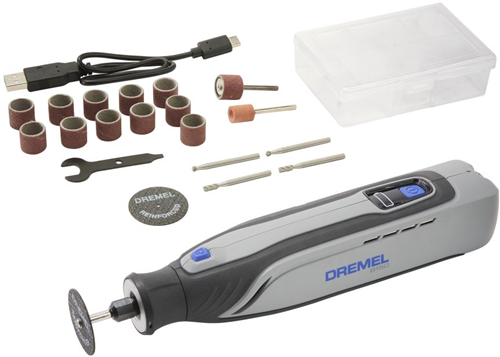 Outil multifonction Dremel 8150ja | Dremel 8150-20 | y compris 20 accessoires + câble de chargement USB-C + boîte de rangement accessoires + guide de démarrage rapide + guide accessoires - f0138150ja