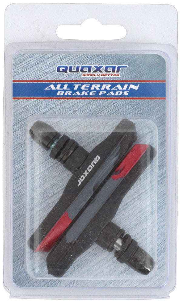 Quaxar triple v-brake couleur 72mm patins de frein noir