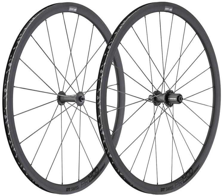 Paire de roues Dt Swiss Pr 1400 Dicut Oxic à pneu 32 mm