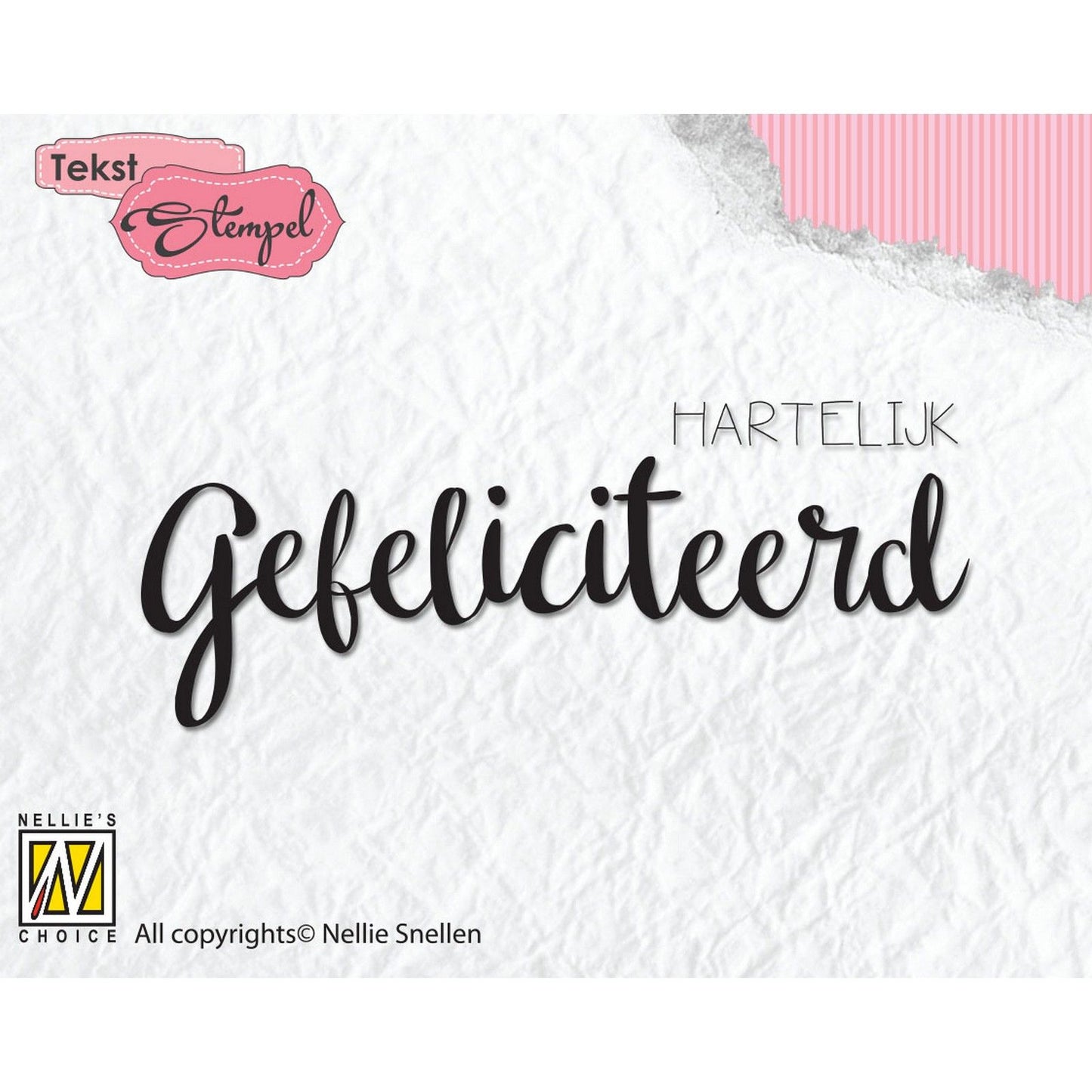 Le choix de Nellie • tampon transparent Félicitations en néerlandais