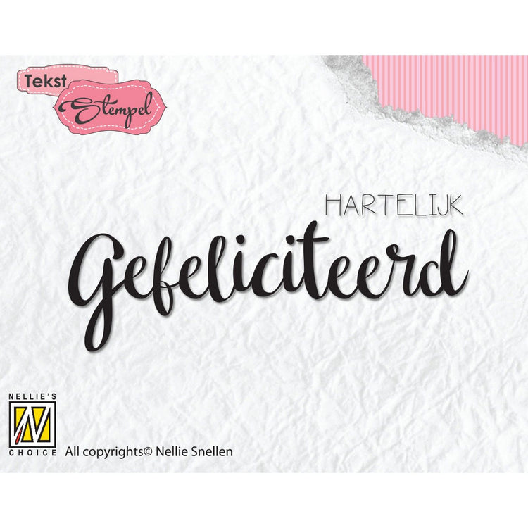 Le choix de Nellie • tampon transparent Félicitations en néerlandais