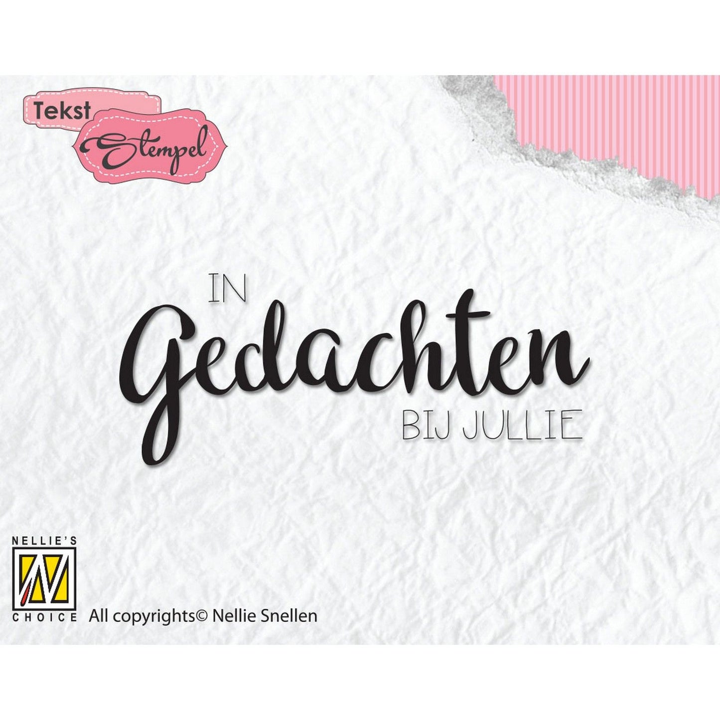 Le choix de Nellie • Tampon transparent néerlandais en tête avec vous