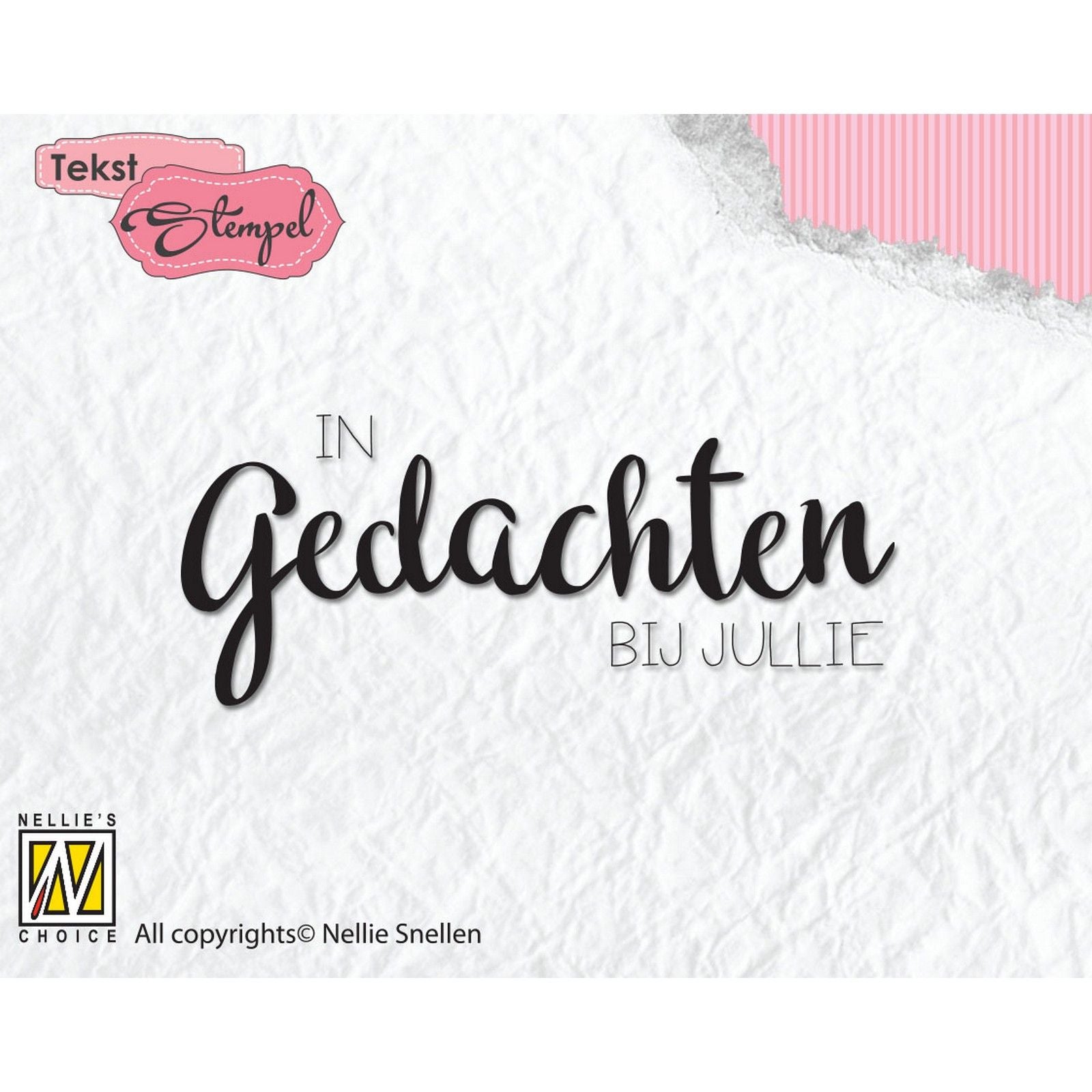 Le choix de Nellie • Tampon transparent néerlandais en tête avec vous