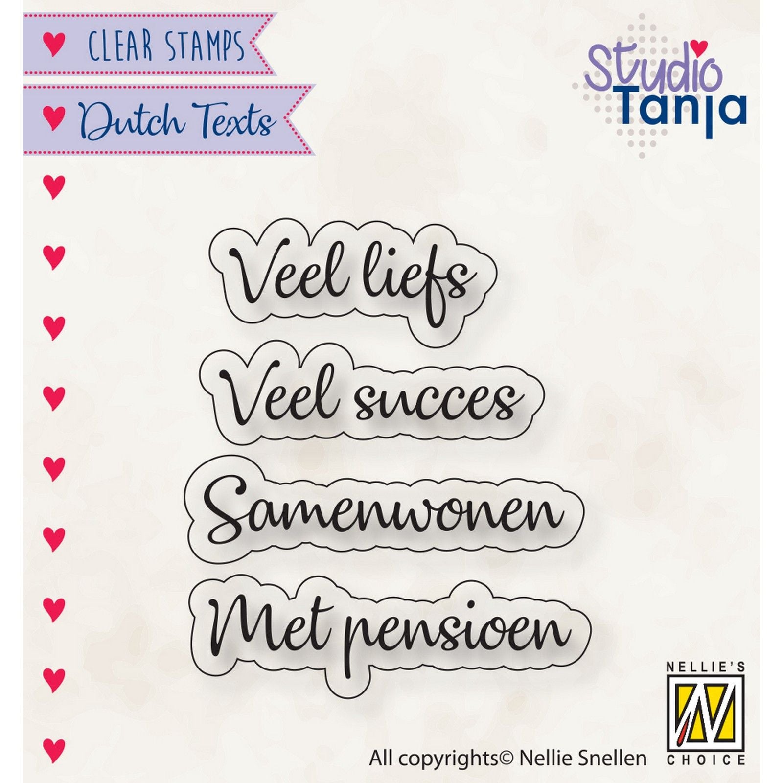 Le choix de Nellie • tampon transparent hollandais beaucoup d'amour, etc.