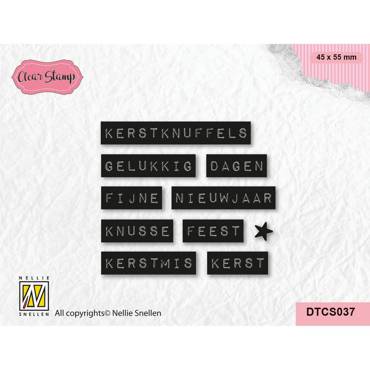 Le choix de Nellie • texte tampon clair peluches de Noël dactylographié
