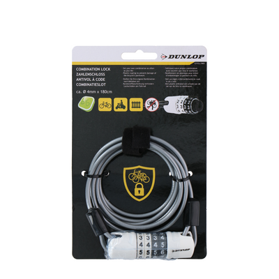 Serrure à combinaison Dunlop ø4mm gris