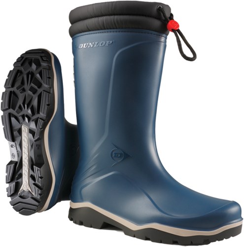 Dunlop k454061 botte d'hiver doublée blizzard pvc bleu - taille 45 - 15.032.075.45