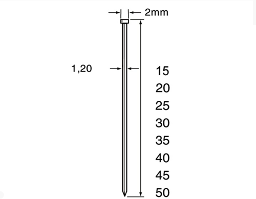 Mini attaches parisiennes Dutack 1,2 mm | 45 mm | 5000 pièces - 5134034