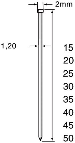 Mini attaches parisiennes Dutack 1,2 mm en acier inoxydable | 40mm | 5000 pièces - 5134040