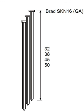 Dutack brad skn16 cnk 32mm 20° boite - 2000 pièces - 5138050