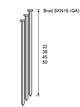 Dutack brad skn16 cnk 64mm 20° boite - 2000 pièces - 5138054