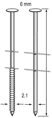 Clou à bobine Dutack rncw25 nk 65mm ds 9 mille - 5232020