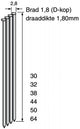 Dutack da-brads | 1,8x45mm | acier inoxydable | 5150010 5150010