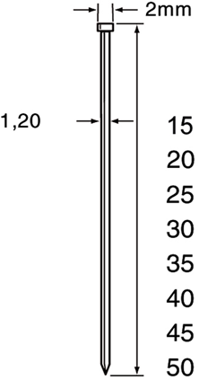 Dutack minibrad skn12 acier inoxydable 35 mm - 5000 pièces - 5134039