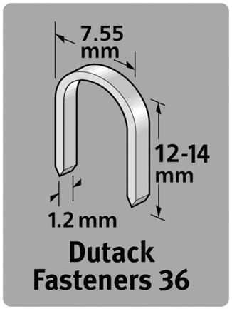 Agrafes Dutack série 36 cnk 12mm blister 1000 pcs. - 5011010