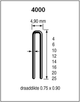 Dutack pas série 4000 cnk 4mm boite 5 mille - 5024011