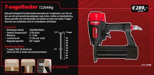 Dutack pro t2264mg | t-ongle | 25 à 64mm - 4213034