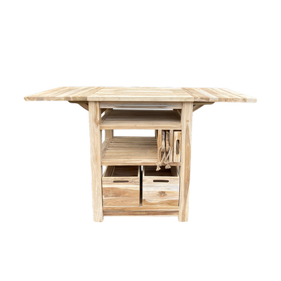 Table barbecue hollandaise teck 129,5x59,5x80cm