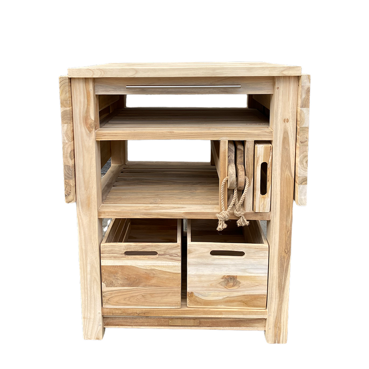 Table barbecue hollandaise teck 129,5x59,5x80cm