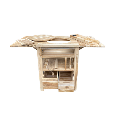 Table barbecue hollandaise teck 129,5x59,5x80cm